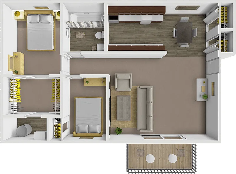 Floor plan Two Bedroom