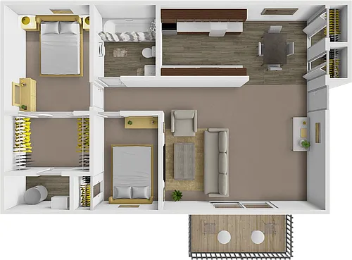 Floor plan Two Bedroom