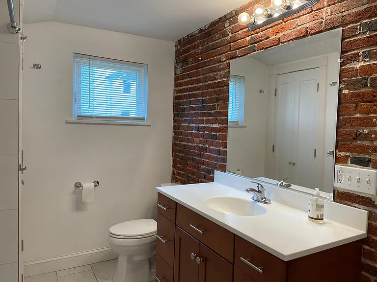 Bathroom sink and toilet