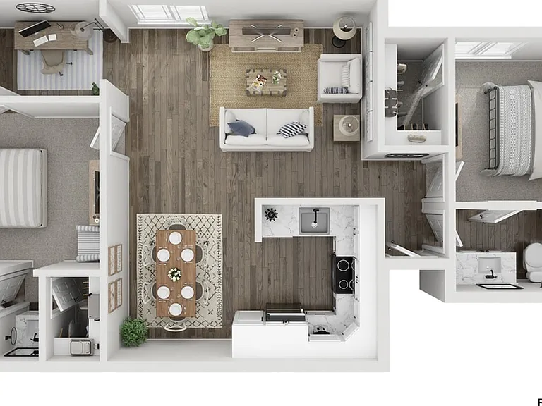 The Vilano _ Spacious two bedroom floor plan with optional patio, balcony or bonus room. The Vilano _ Spacious two bedroom floor plan with optional patio, balcony or bonus room.
