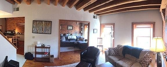 Main living area with Pocket door extra room