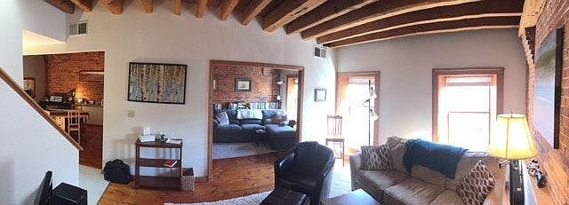 Main living area with Pocket door extra room