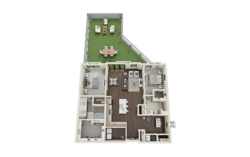 Floor plan 2 bedroom 2 bath