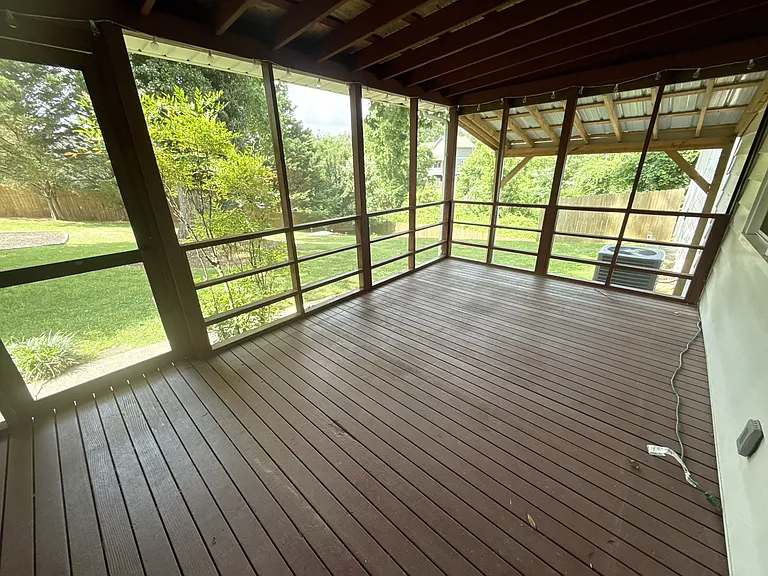 Screened in back porch