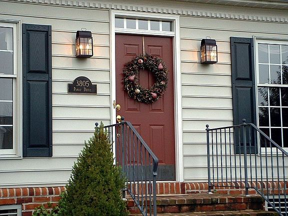 Front door and stoop