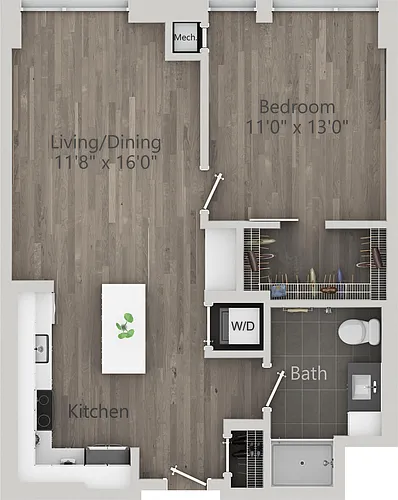 Floor plan 1-1B