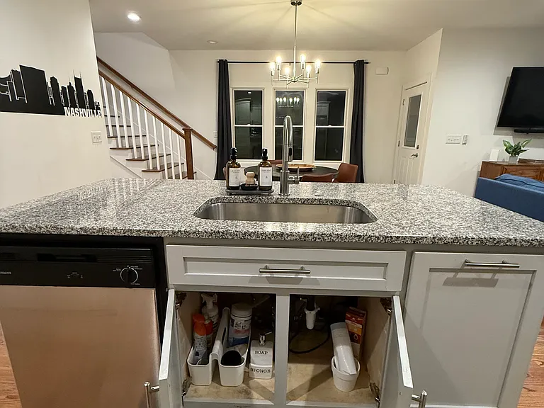 Kitchen and stairs to the 3rd floor
