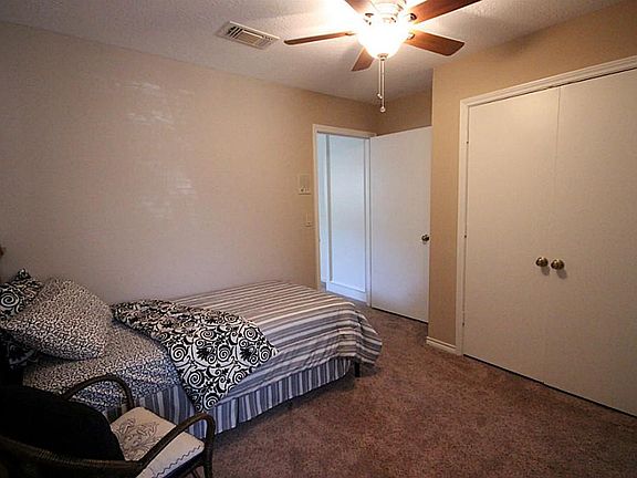 This is the private bedroom you come to after to walk through the versatile room.  It has a private bath. :-)