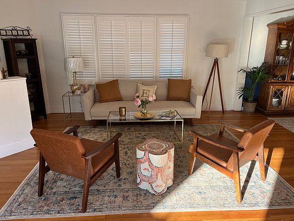 Formal Living Room with new windows and shutters