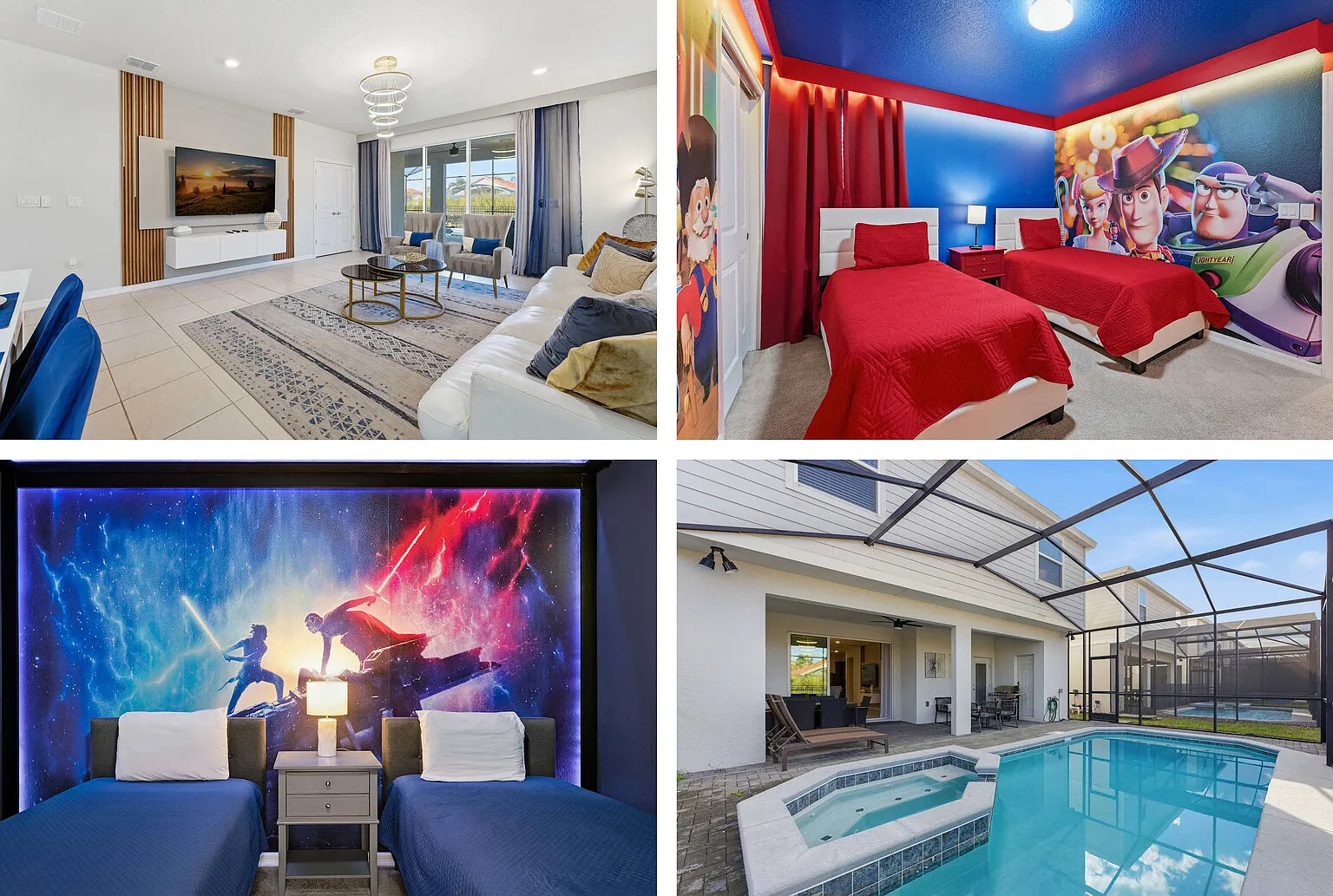Stylish 6BR Home with Themed Rooms and Pool — Photo 1