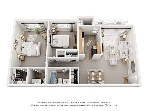 Floor plan Two Bedroom