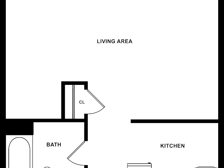 400 sq ft Studio Floorplan 400 sq ft Studio Floorplan