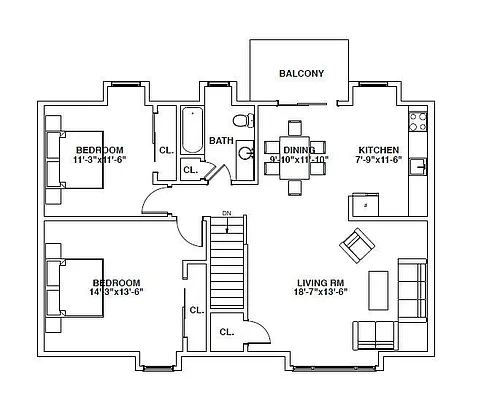Floor plan 2 Bedroom