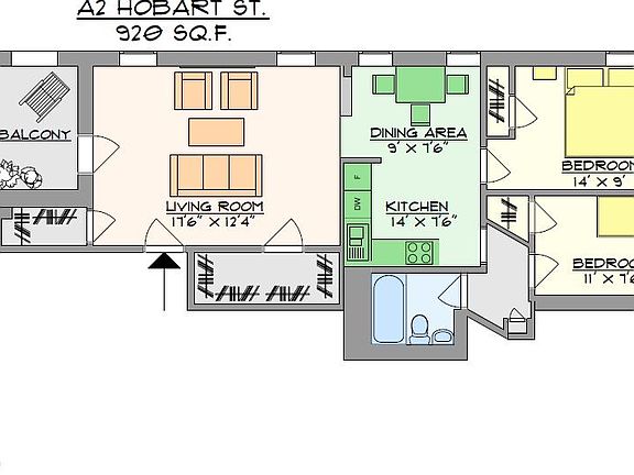 Floor Plan 2 BR A2