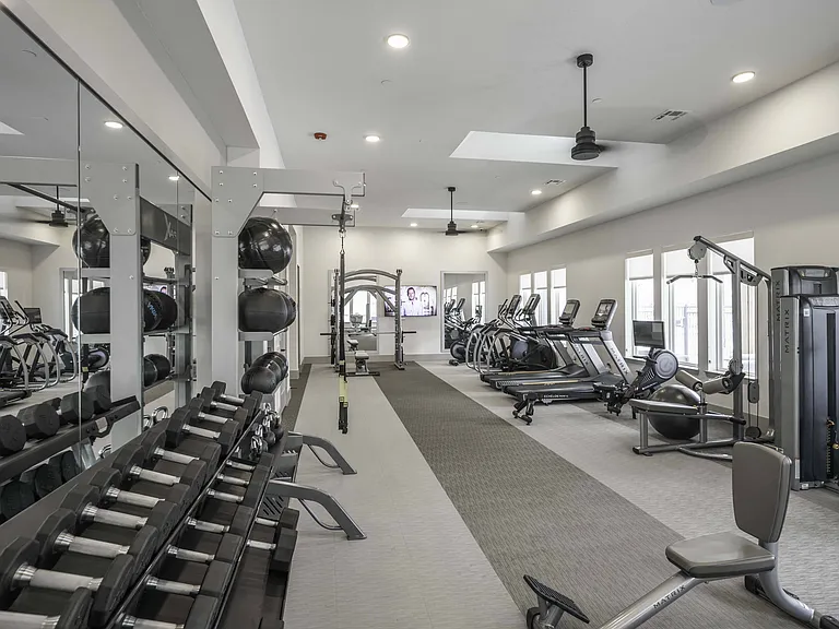 Fitness center with weight station