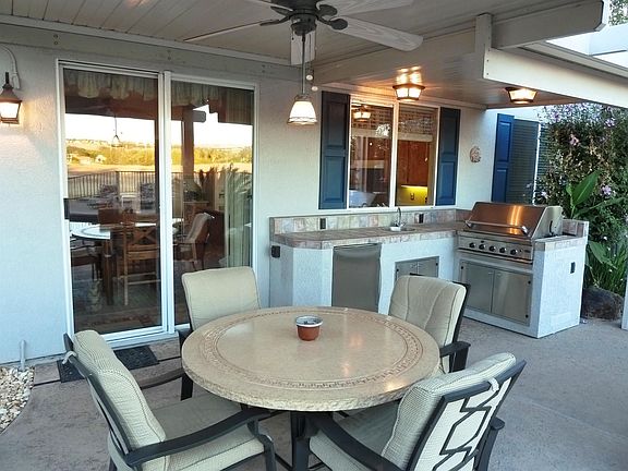 Patio with outdoor kitchen