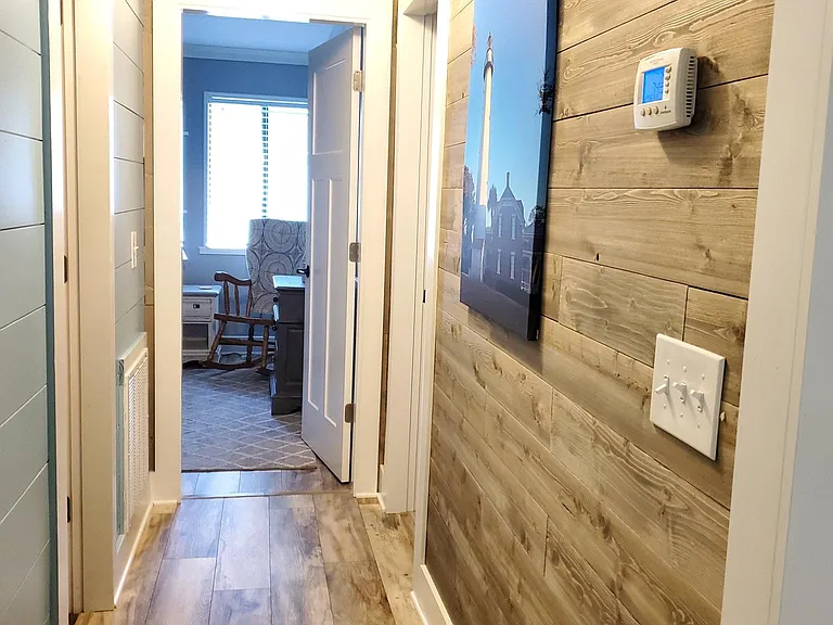 Hallway. 2nd Bedroom straight ahead.
Bathroom on the left. Master on the right.