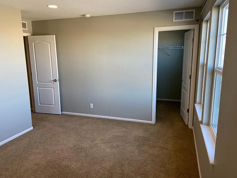 Master bedroom with walk-in closet