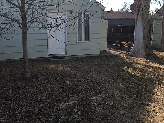 Back yard, 2 car detached garage.