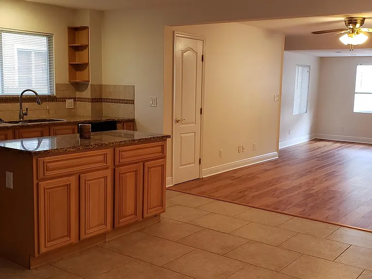 Living room with new flooring