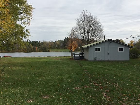House and lake from street