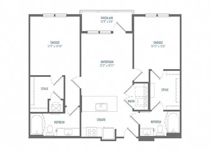 Floor plan B2A1