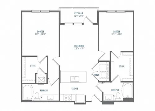 Floor plan B2A1