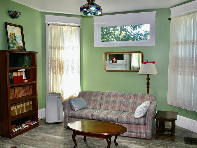 Living room large windows.