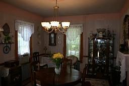 Nice Sized Dining Room with High Ceilings and Walkout to Deck 