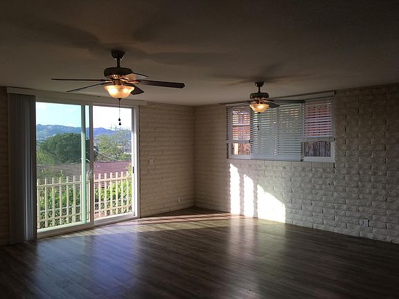 Front view.  Its brightness makes the room look dark.