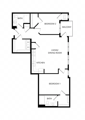 Floor plan C8 2X2