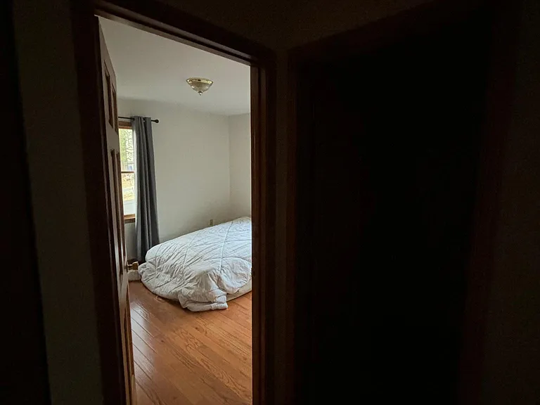 Entrance of bedroom, with bathroom being the room next to bedroom