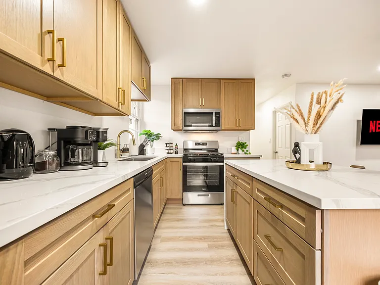 Dining area offers a comfortable space for shared meals, morning coffee, or game nights.