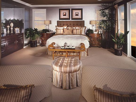master bedroom of model home