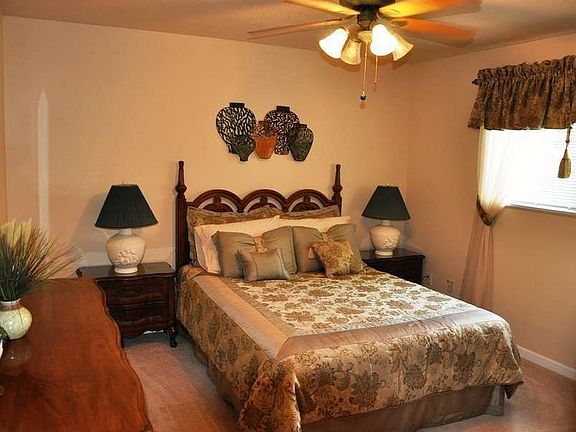 "Oversized guest bedroom will greet your visitors"