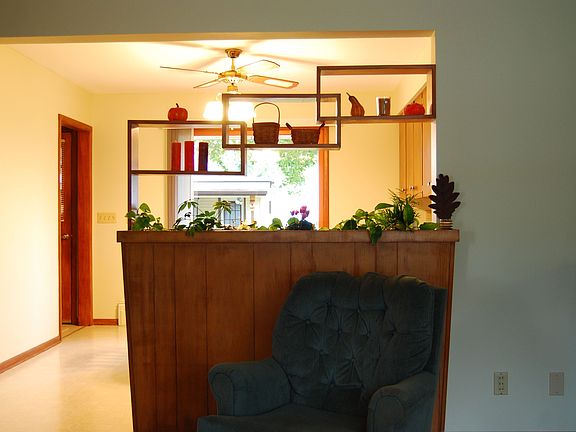 Built in planter and shelving