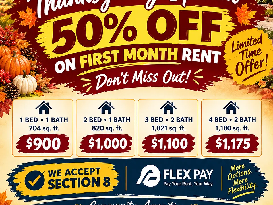 WACO APARTMENTS - 50% OFF 1st Month Rent, and Housing & Section 8 accepted