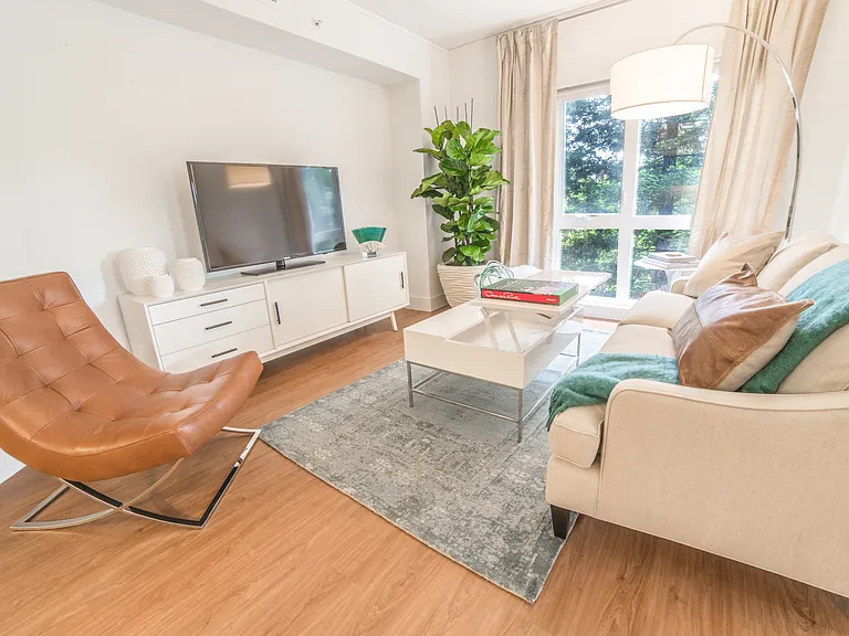Modern wood plank style flooring