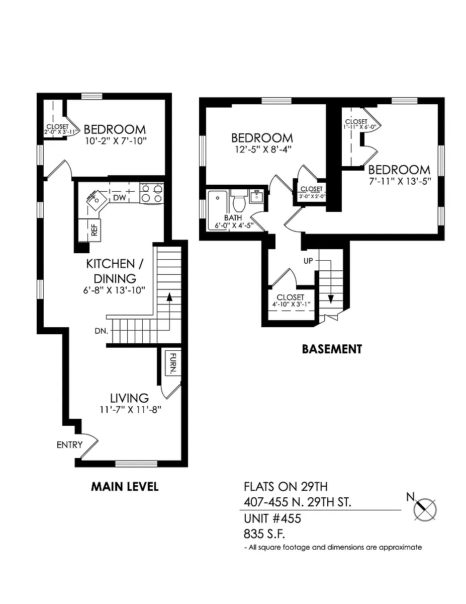 Floor plan 3 Bedroom, 1 Bath