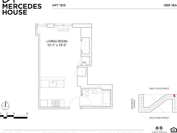 2nd image of 550 W 54th St APT 1915