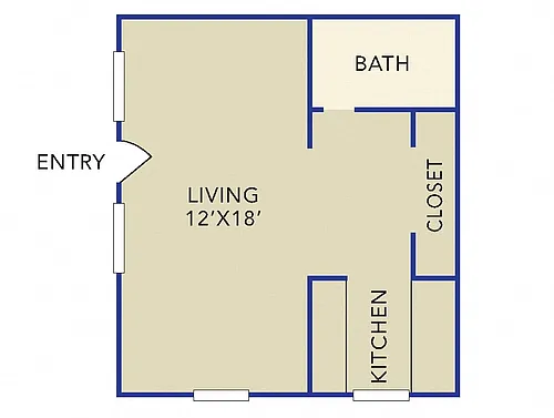 Floor plan Studio apartment