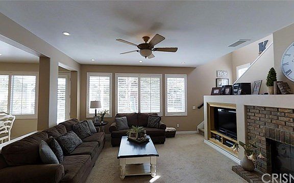 Welcoming Family Room with fireplace