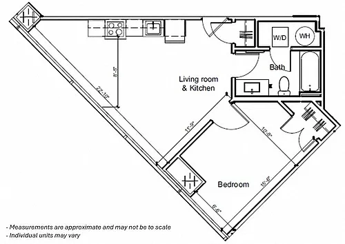Floor plan 1BR 1B