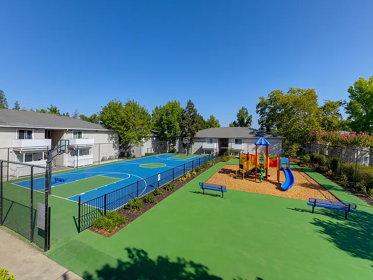 Basketball Court and Play Structure