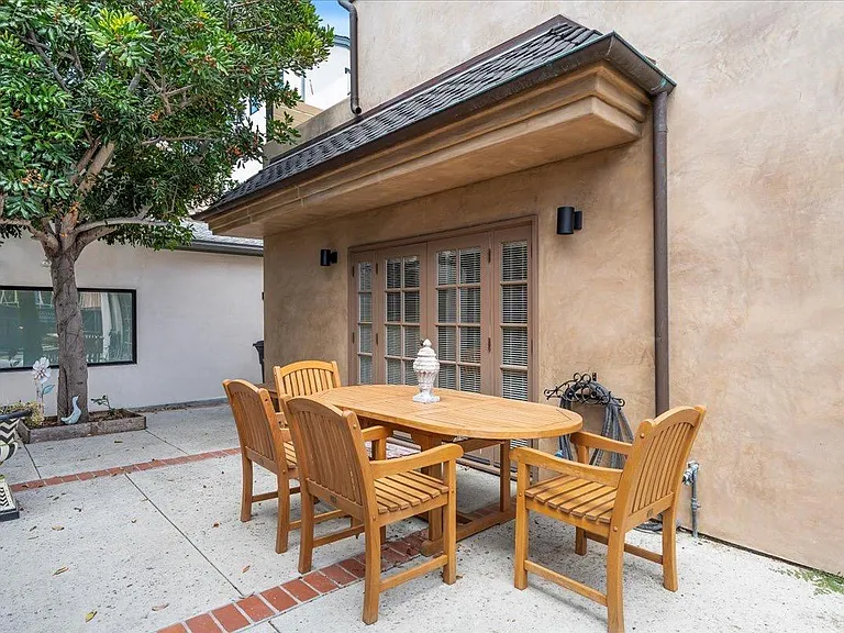 Backyard teak table