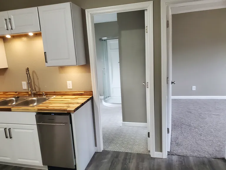 View to large bathroom