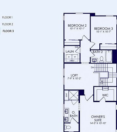 Plan 2 Floor Plan, Quick Move-In Home, Floor 3