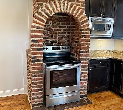 Brick feature in kitchen