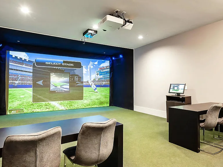 Recreational Indoor Golf and Sports Simulator Room