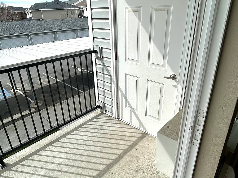 Patio with storage closet